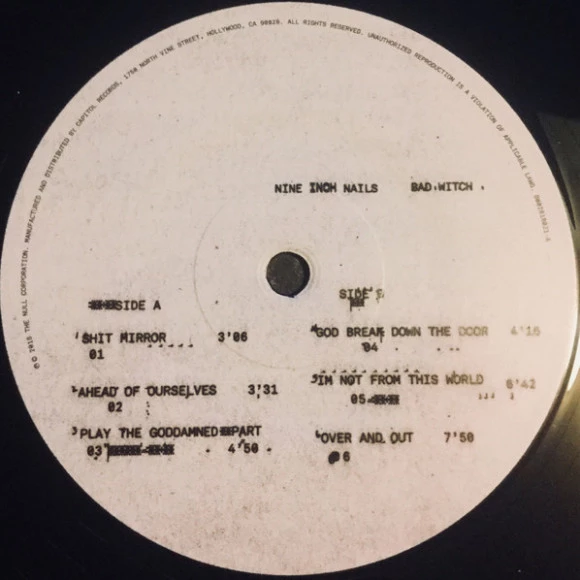 DJ機材 Nine Inch Nails bad witch slip mat nineinchnails-badwitch-vinyl-a