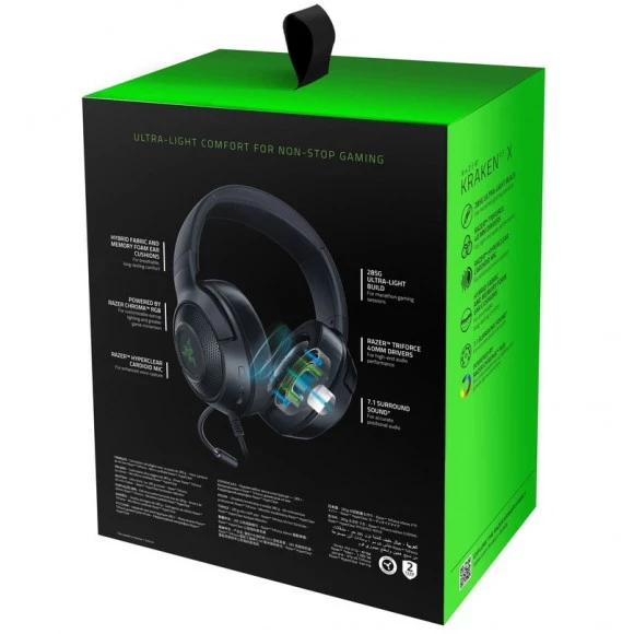 Razer Kraken V3 X 7.1 USB Black FRML Packaging (RZ04-03750300-R3M1