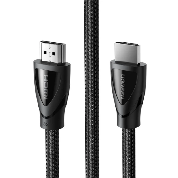 Кабель UGREEN HD140 HDMI to HDMI, 3 m, v2.1 UltraHD 8K-3D Braided Nylon Black 80404