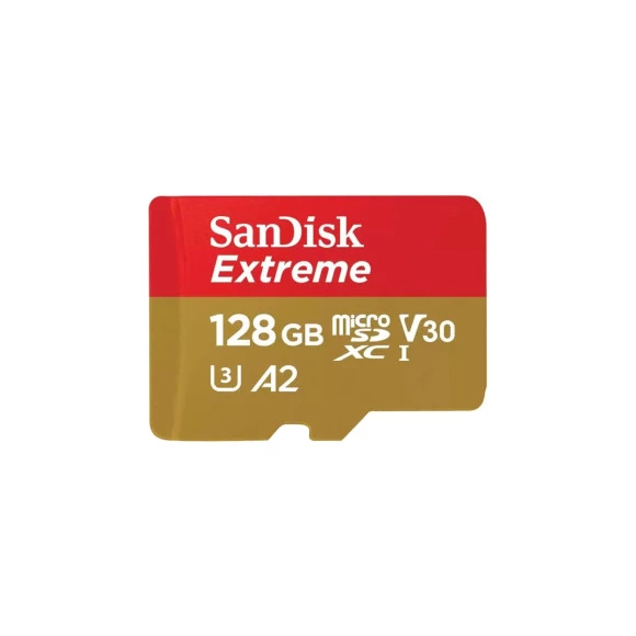Карта памяти SanDisk microSD 128GB C10 UHS-I U3 R190/W90MB/s Extreme V30 + SD
