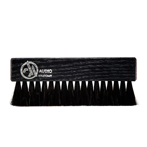 Щетка Audio Anatomy Oak Wood Brush Black With Antistatic Goat And Nylon Fiber - Deluxe Dry & Wet Cleaning