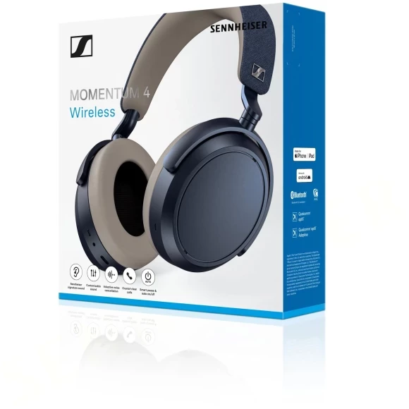 Sennheiser MOMENTUM 4 Wireless デニム Беспроводные наушники Sennheiser Momentum 4 Wireless Denim - Soundmag