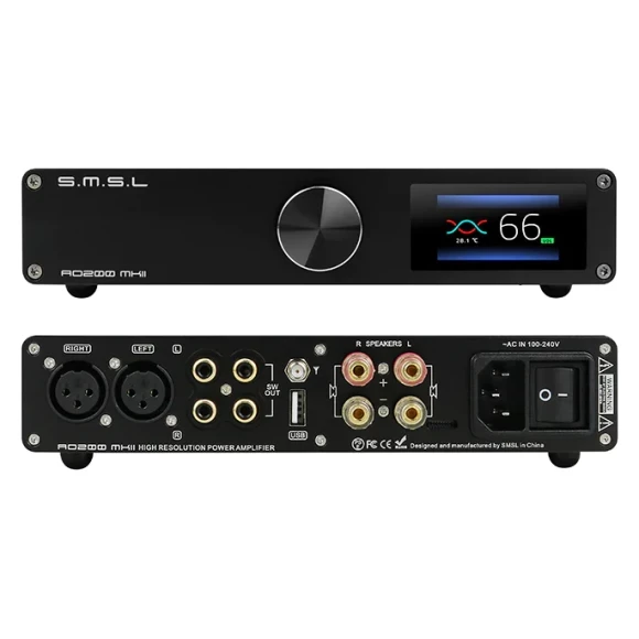 S.M.S.L AO200MKII プリメインアンプ Усилитель S.M.S.L AO200 MKII Amplifier Black - Soundmag