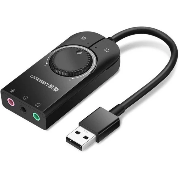 Звуковая карта UGREEN CM129 USB Sound Card Black 40964 - Soundmag