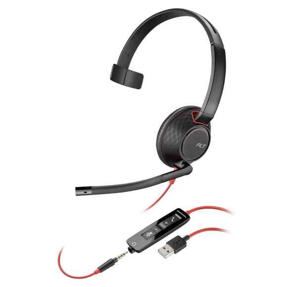 Наушники Poly BlackWire 5210 USB-A HS Mono (80R98AA)