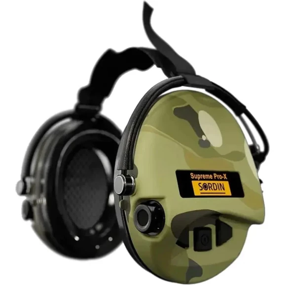 Активные наушники Sordin Supreme Pro X с задним держателем (4 режима) Camo (76302-X-06-S)