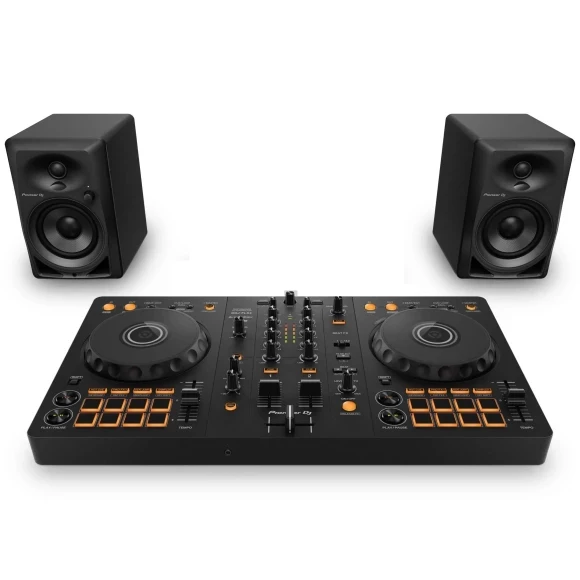 DJ-контроллер Pioneer DJ DDJ-FLX4 + студийные мониторы Pioneer DM