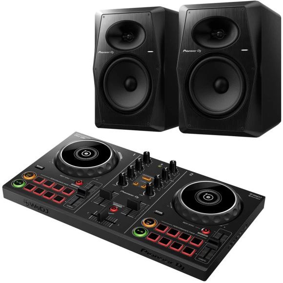 DJ-контроллер Pioneer DJ DDJ-200 + студийные мониторы Pioneer VM