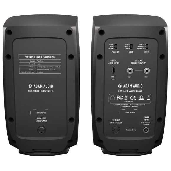 Студійні монітори Adam Audio D3V Black (пара) - Soundmag