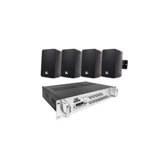 Инсталляционная акустика 4all Audio Set 4xWall 420 IP55 Black 1xPAMP-120-5Zi