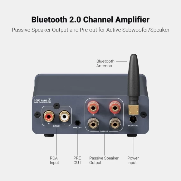 Усилитель Fosi Audio BT20A PRO-LG-48V - Soundmag