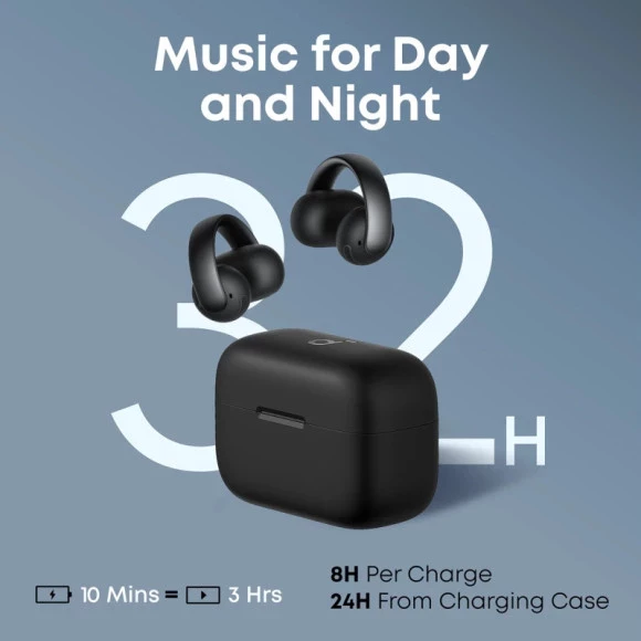 Беспроводные наушники ANKER SoundСore AeroClip Black - Soundmag