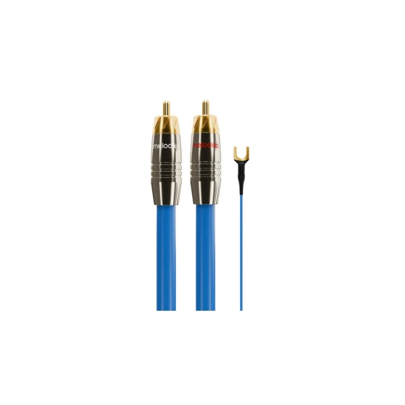 Кабель Melodika Sky Blue Phono cable 2xRCA - 2xRCA with ground (1.5 м)
