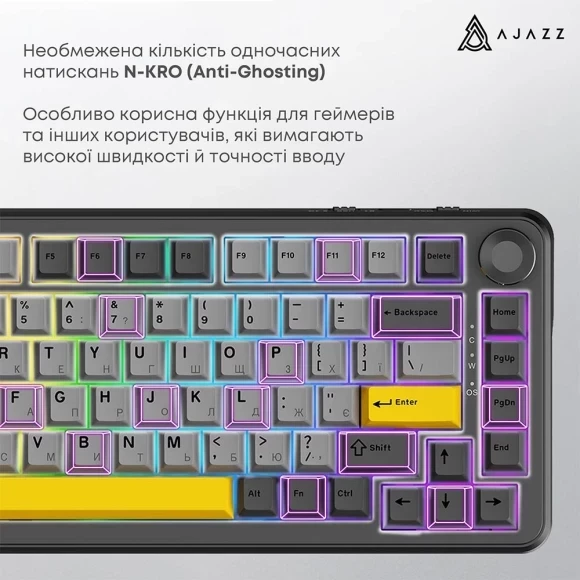 Игровая клавиатура Ajazz AK820 MAX PLUS Daydream Switch RGB