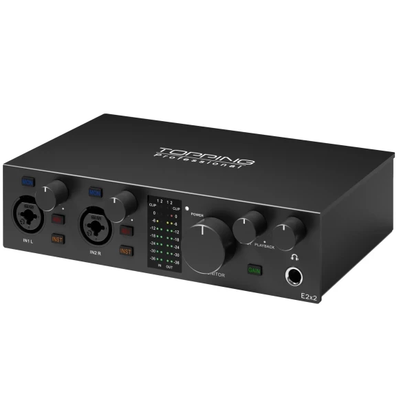 Аудиоинтерфейс Topping Professional E2x2 Black - Soundmag