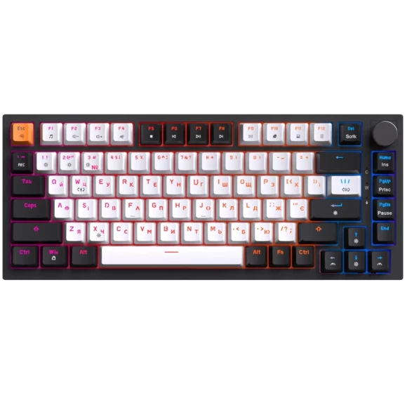 Игровая клавиатура GamePro MK160B Hot-Swap Red Swich 75% RGB Blackk (MK160B)