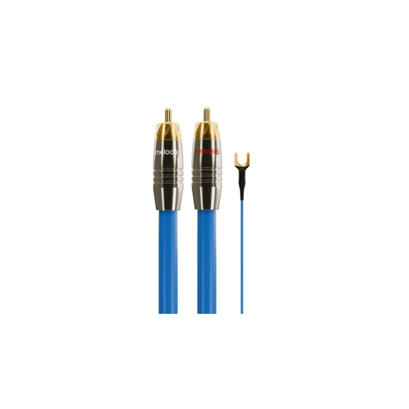 Кабель Melodika Sky Blue SBPH20 Phono cable 2xRCA - 2xRCA with ground wire - 2 m