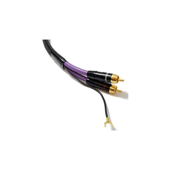 Кабель Melodika Purple 2xRCA PHONO cable for a turntable with a grounding wire length 2 m