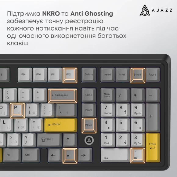 Игровая клавиатура Ajazz AK980 MAX Magnetic switches Black Gray