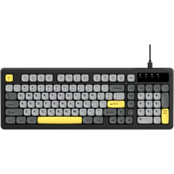Игровая клавиатура Ajazz AF98 Black Gray Yellow (AF98-BGY)