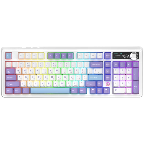 Игровая клавиатура Ajazz AK980 V2 Gift Switch V2 Purple White Blue