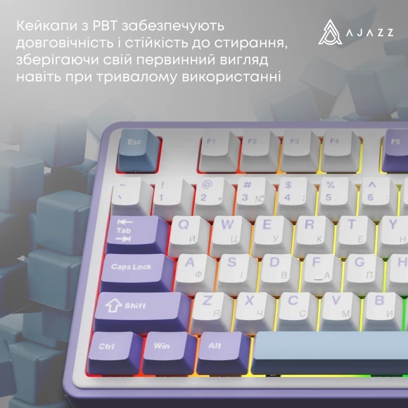 Ігрова клавіатура Ajazz AK980 V2 Gift Switch V2 Purple White Blue