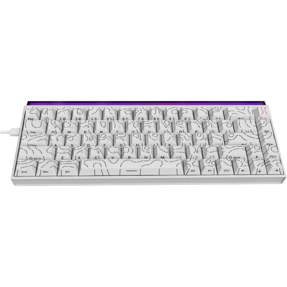 Игровая клавиатура Ajazz NK68 Red switches Side contour White (NK68-R-S-W)