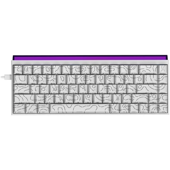 Ігрова клавіатура Ajazz NK68 Red switches Side contour White (NK68