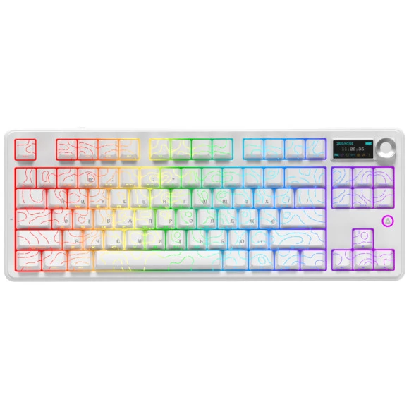 Игровая клавиатура Ajazz AK870 V2 Side Contour White (AK870-V2-S-W