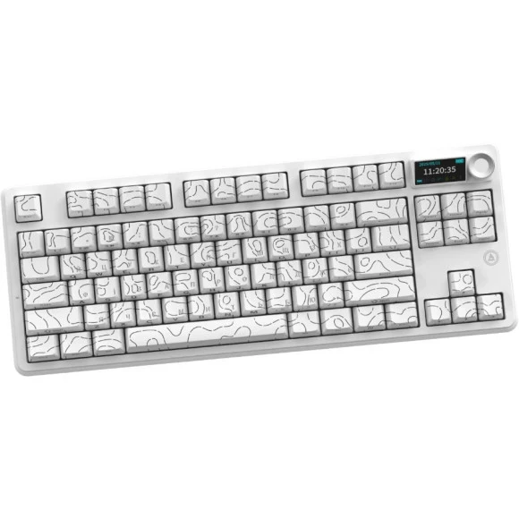 Игровая клавиатура Ajazz AK870 V2 Side Contour White (AK870-V2-S-W