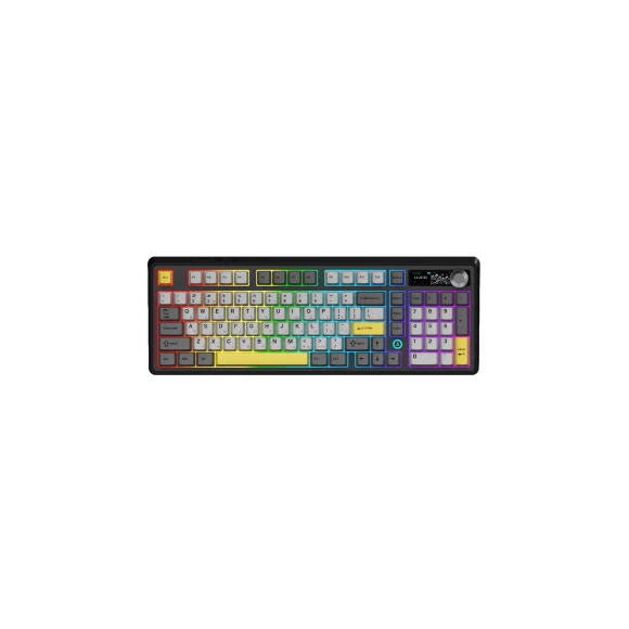 Игровая клавиатура Ajazz AK980 V2 Maillard Switch Black/Grey/Yellow (AK980-V2-M-BGY)