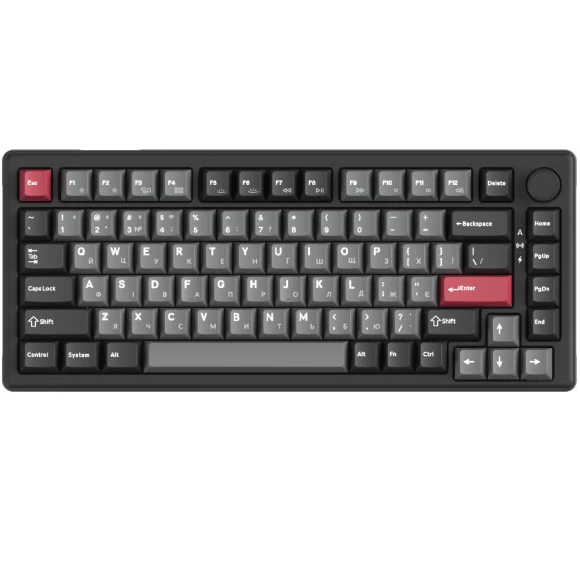 Игровая клавиатура GamePro Asgard Yord Keychron Super Red Switch Wireless/Bluetooth/USB Black (MK266BK)