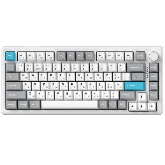 Игровая клавиатура GamePro Asgard Yord Keychron Super Red Switch Wireless/Bluetooth/USB White (MK266WH)