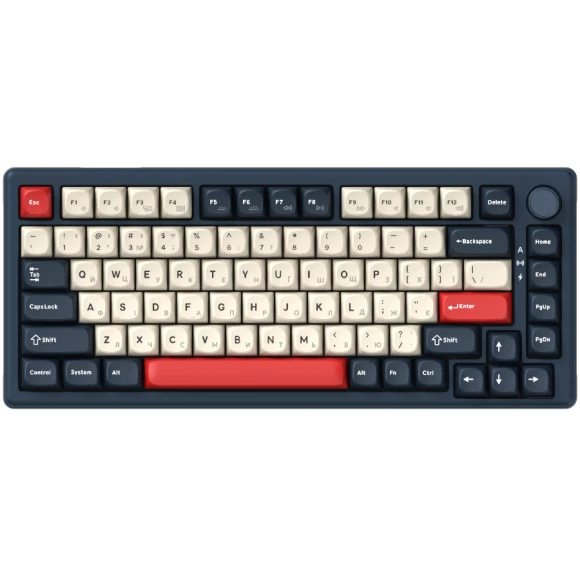 Игровая клавиатура GamePro Asgard Yord Keychron Super Red Switch Wireless/Bluetooth/USB Blue (MK266BL)