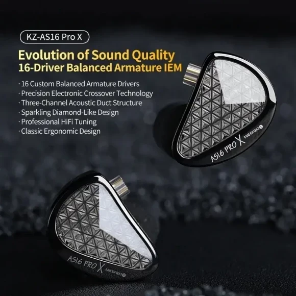 Наушники Knowledge Zenith AS16 PRO X Black Mic - Soundmag