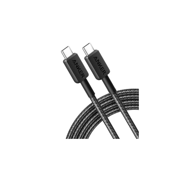 Цифровой кабель Anker 322 USB-C to USB-C 1.8m Nylon Black (A81F6G11)