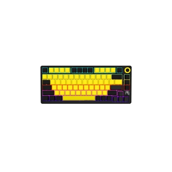 Игровая клавиатура Lorgar KBP7075W Toxic Purple ENG WL/RT/USB Black/Yellow (LRG-KBP7075W-YL-US)