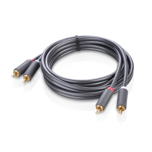 UGREEN AV104 2RCA to 2RCA Audio Cable, 1.5 m Black