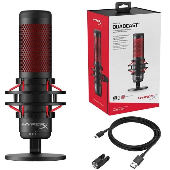 HyperX QuadCast ストリーミング用マイク HyperX HP QuadCast Rouge