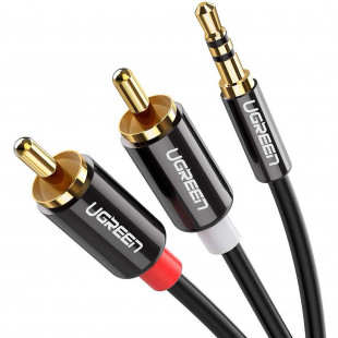 UGREEN AV116 3.5 mm to 2RCA Audio Cable, 2 m Black 10584
