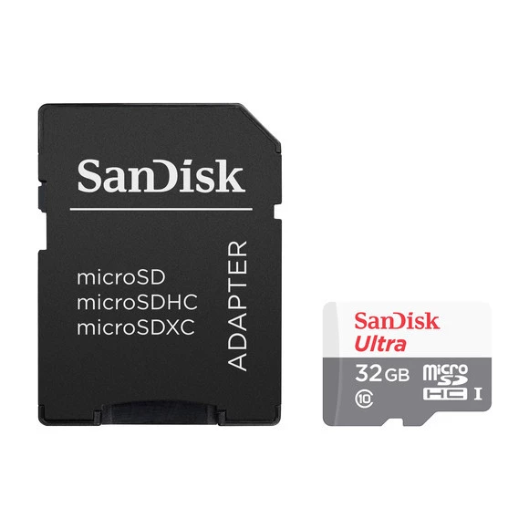 Карта памяти SanDisk 32GB microSDHC C10 UHS-I R100MB/s Ultra + SD