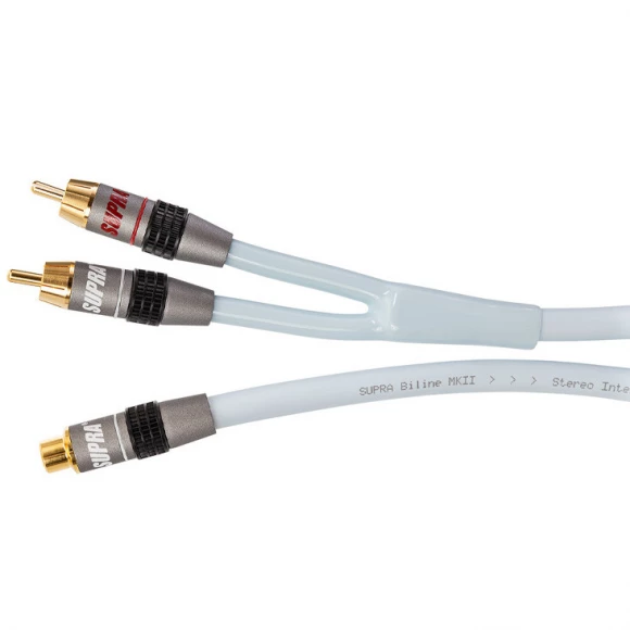 Supra Y-Link 1RCA-2RCA F-M Blue 0,25m