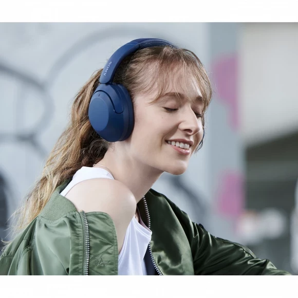 Беспроводные наушники Sony WH-XB910N Blue (WHXB910NL.CE7) - Soundmag